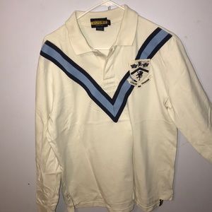 White VINTAGE rugby polo